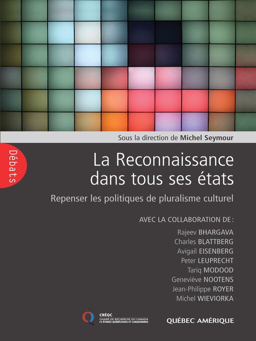 Title details for La Reconnaissance dans tous ses états by Michel Seymour - Available